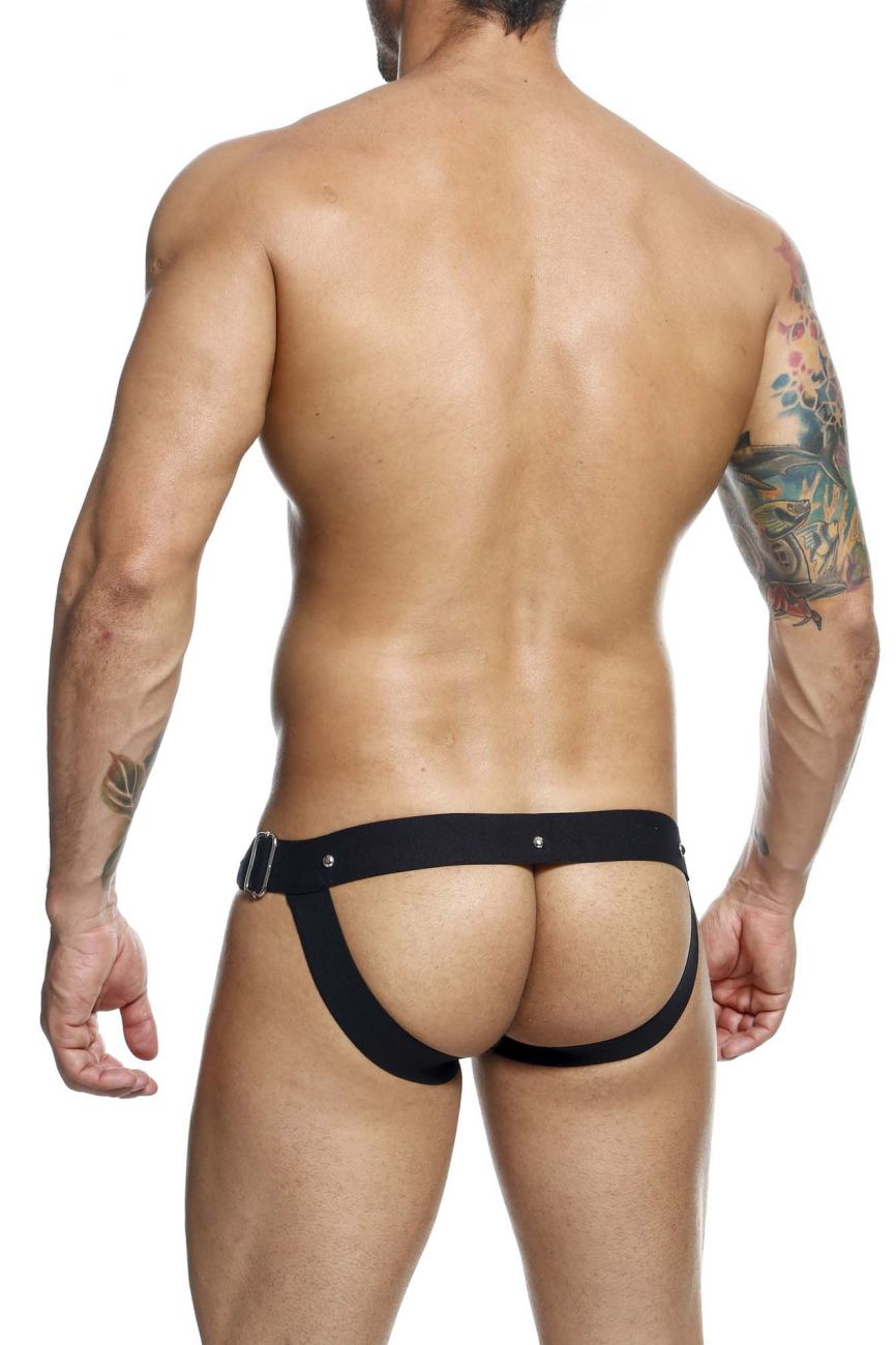 MaleBasics Men's Underwear DMBL03 DNGEON Snap Jockstrap Color Black