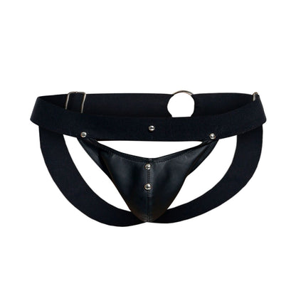 MaleBasics Men's Underwear DMBL04 DNGEON Peakaboo Jockstrap Color Black