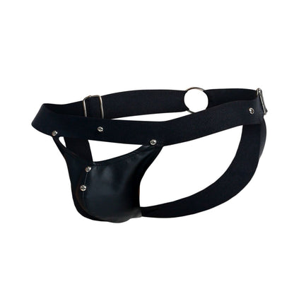 MaleBasics Men's Underwear DMBL04 DNGEON Peakaboo Jockstrap Color Black