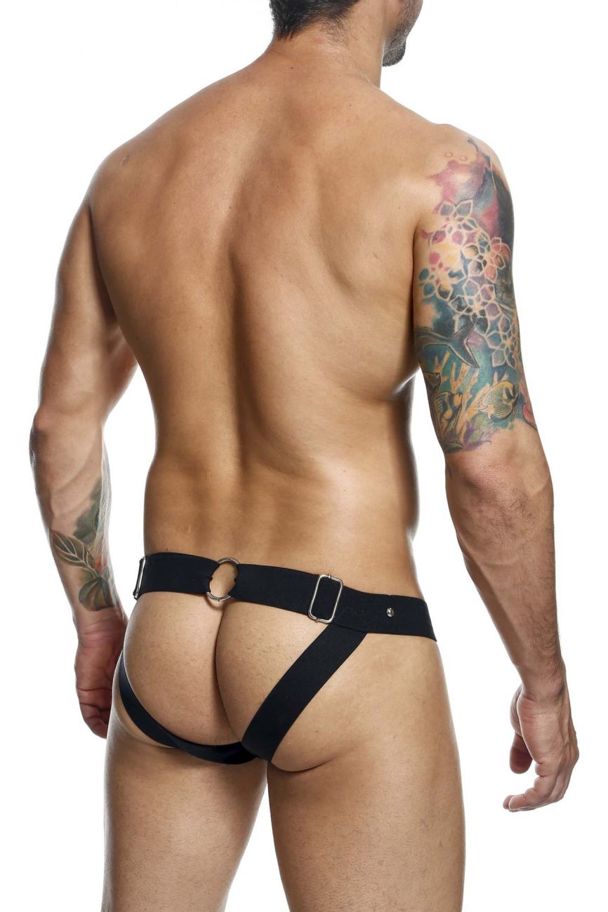 MaleBasics Men's Underwear DMBL04 DNGEON Peakaboo Jockstrap Color Black