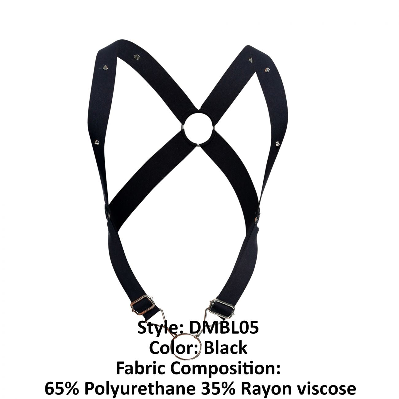 MaleBasics Men's Underwear DMBL05 DNGEON Crossback Harness Color Black