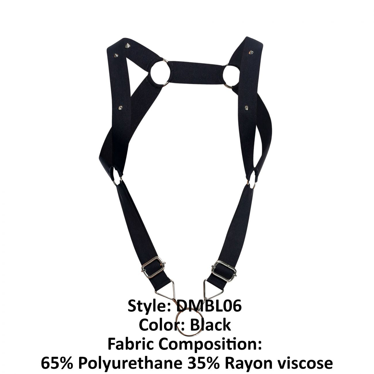 MaleBasics Men's Lingerie DMBL06 DNGEON Straigh Back Harness Color Black