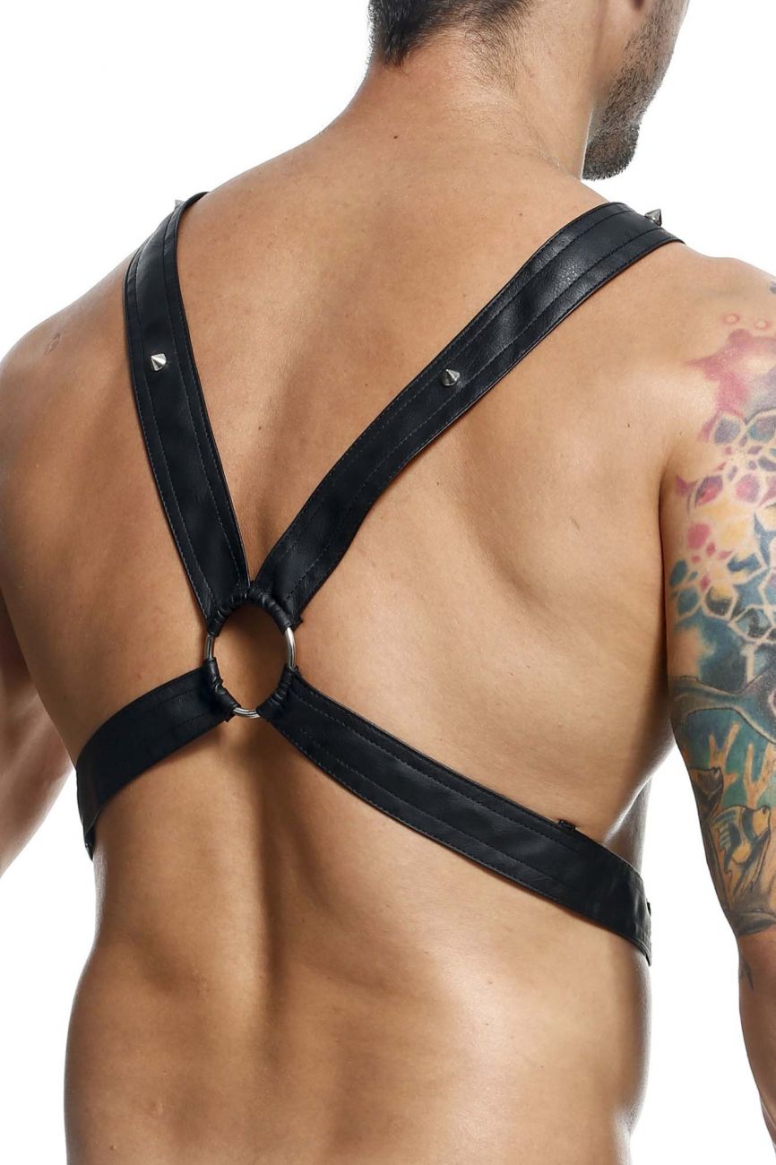 MaleBasics Men's Lingerie DMBL09 DNGEON Cross Chain Harness Color Black