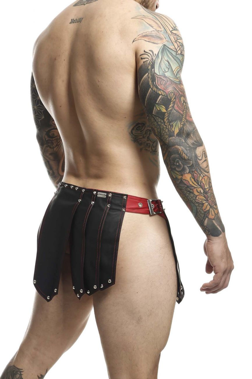 MaleBasics Men's Lingerie DMBL10 DNGEON Roman Skirt Color Black-Red