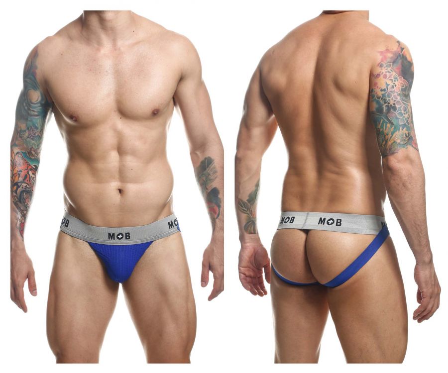 MaleBasics Men's Underwear MBL107 MOB Classic Fetish Jock 3 Inches Jockstrap Color Royal