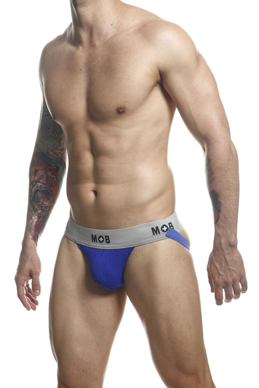 MaleBasics Men's Underwear MBL107 MOB Classic Fetish Jock 3 Inches Jockstrap Color Royal