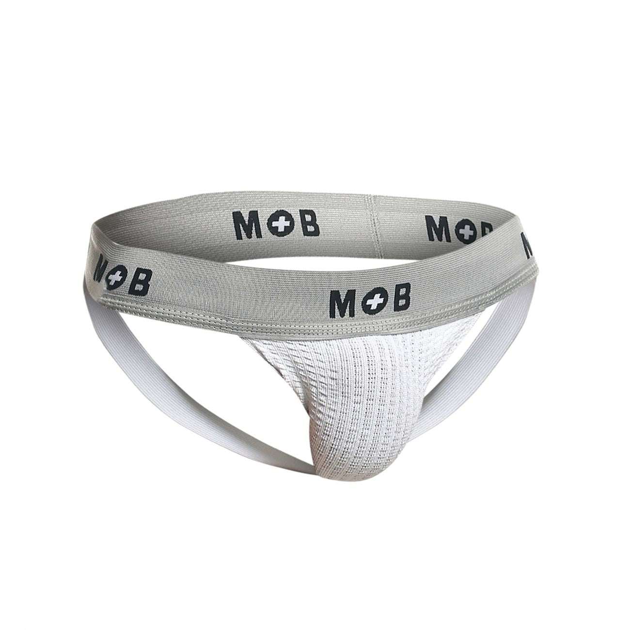 MaleBasics Men's Underwear MBL107 MOB Classic Fetish Jock 3 Inches Jockstrap Color White