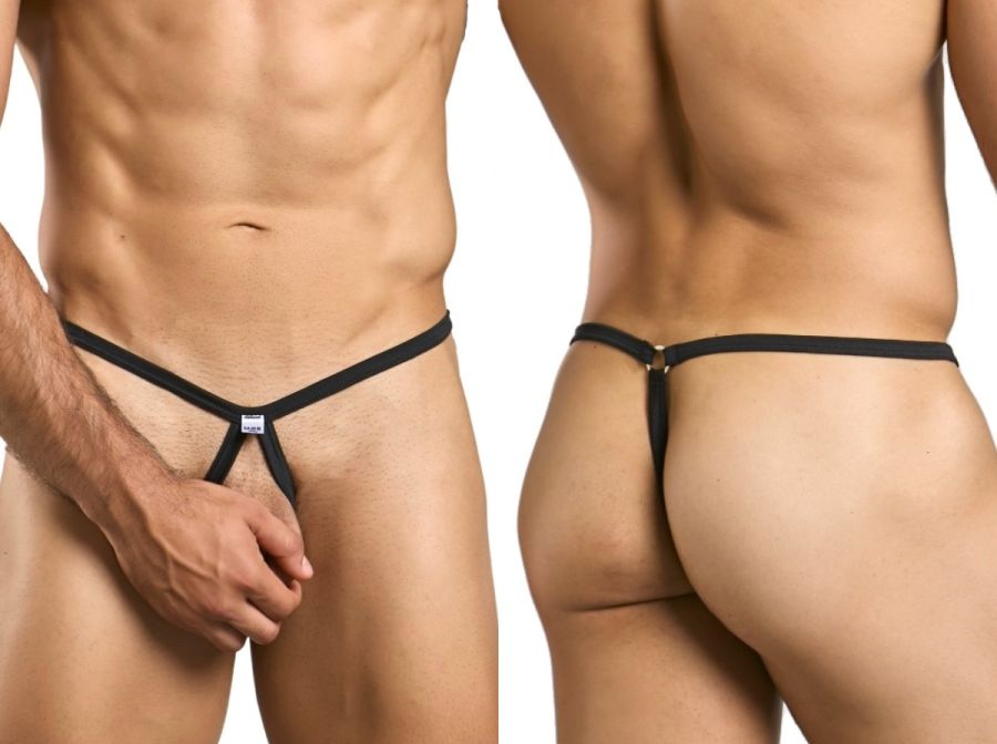 MaleBasics Men's Underwear MBL24 Tear Drop Thongs Color Black