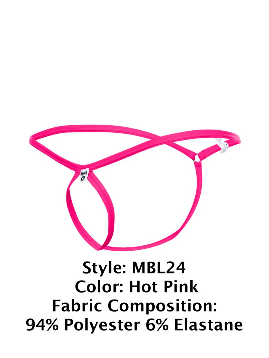 MaleBasics Men's Underwear MBL24 Tear Drop Thongs Color Hot Pink