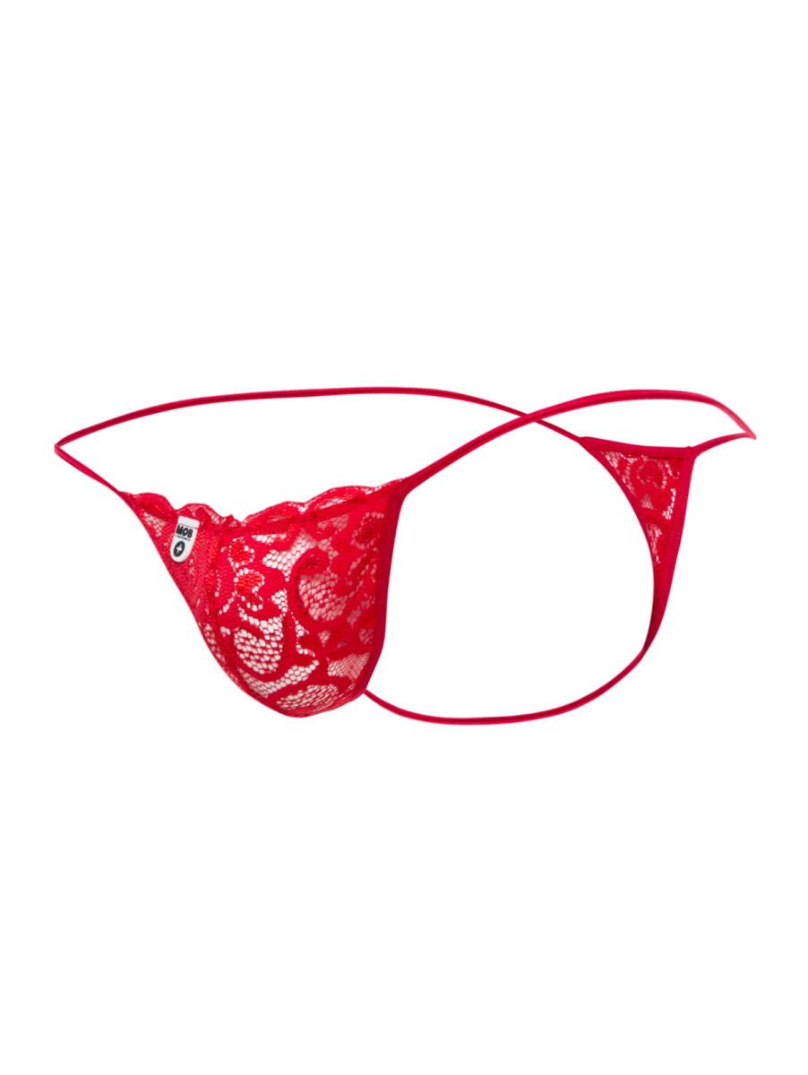 MaleBasics Men's Underwear MBL27 Lace Thongs Color Red