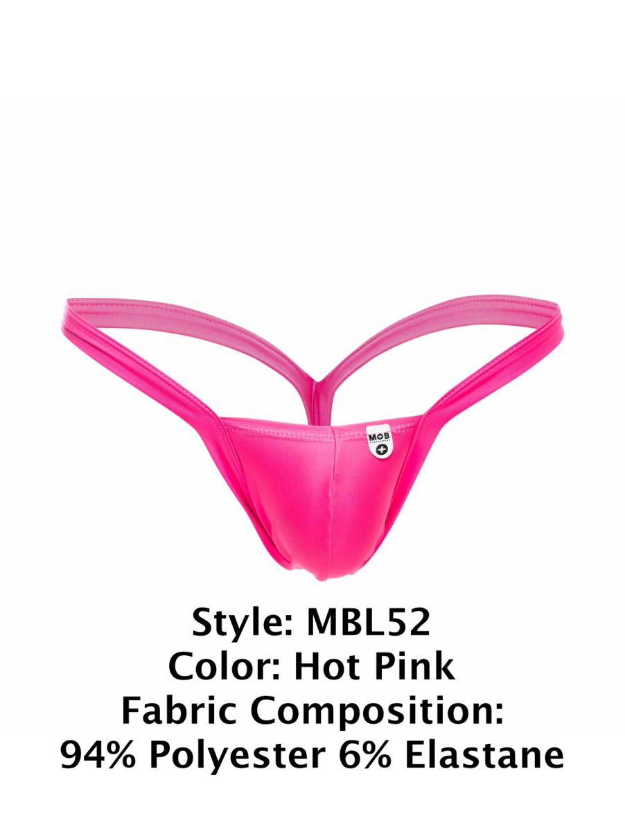 MaleBasics Men's Underwear MBL52 Y Buns Thongs Color Hot Pink