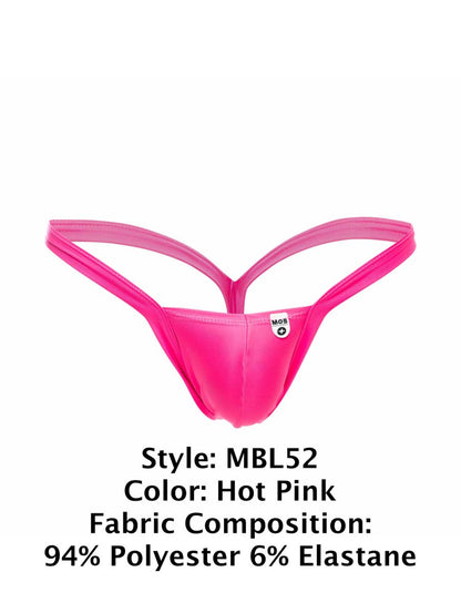 MaleBasics Men's Underwear MBL52 Y Buns Thongs Color Hot Pink