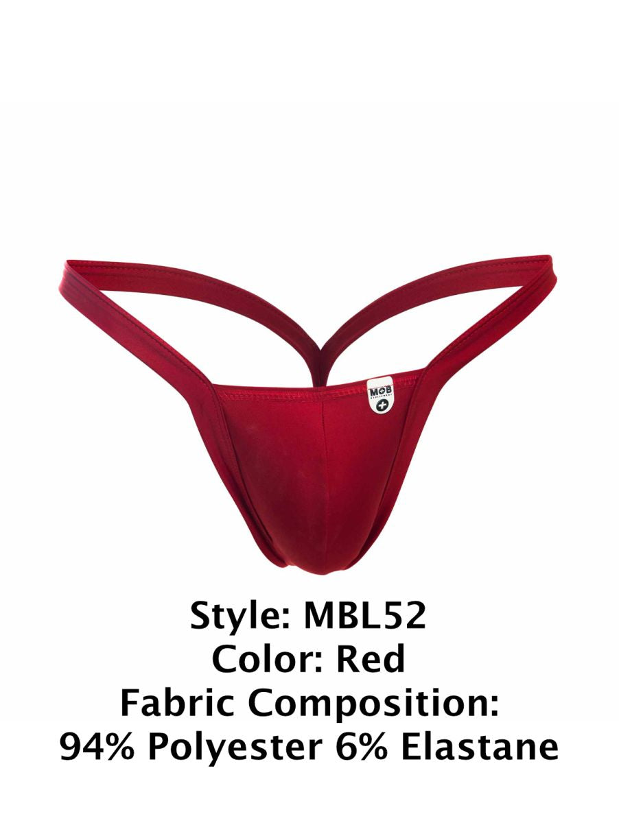 MaleBasics Men's Underwear MBL52 Y Buns Thongs Color Red