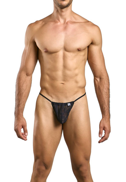 MaleBasics Men's Underwear MBL59 Lace G-String Color Black Lace