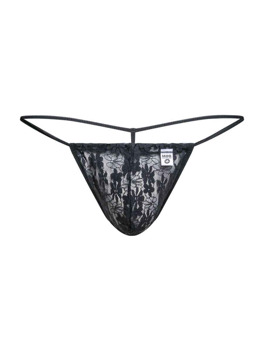 MaleBasics Men's Underwear MBL59 Lace G-String Color Black Lace