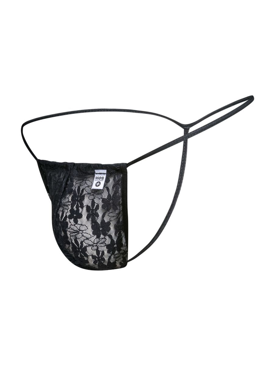 MaleBasics Men's Underwear MBL59 Lace G-String Color Black Lace