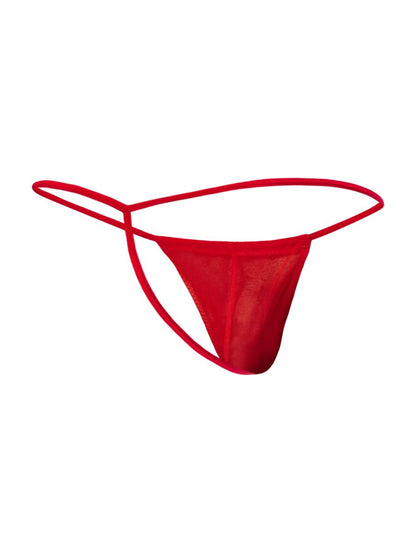 MaleBasics Men's Underwear MBL59 Mesh G-String Color Red Mesh