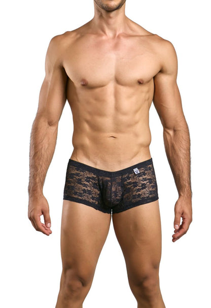 MaleBasics Men's Underwear MBL78 Lace Trunks Color Black Lace