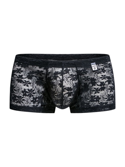 MaleBasics Men's Underwear MBL78 Lace Trunks Color Black Lace