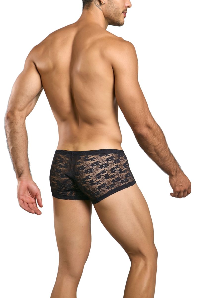 MaleBasics Men's Underwear MBL78 Lace Trunks Color Black Lace