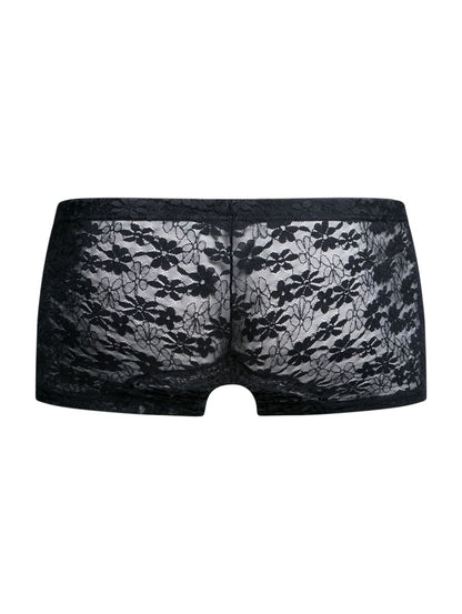 MaleBasics Men's Underwear MBL78 Lace Trunks Color Black Lace