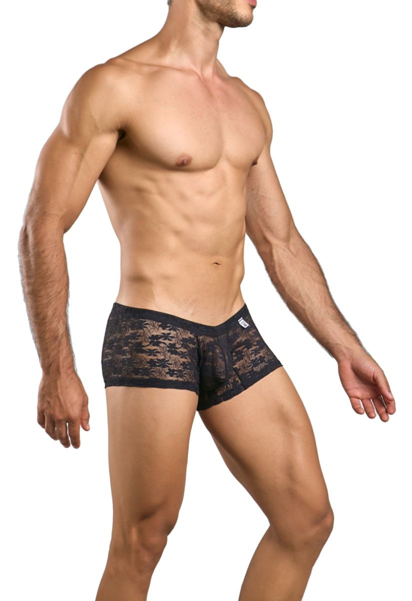MaleBasics Men's Underwear MBL78 Lace Trunks Color Black Lace