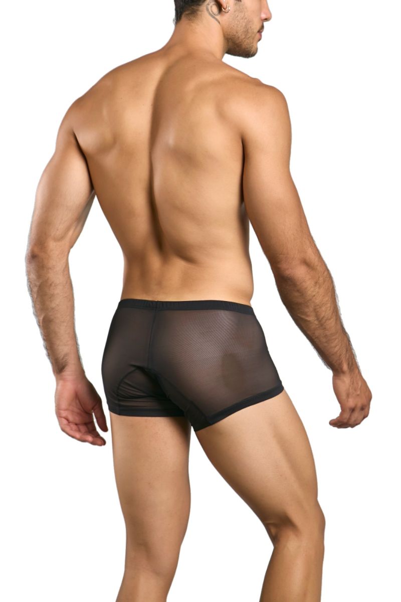 MaleBasics Men's Underwear MBL78 Lace Trunks Color Black Mesh