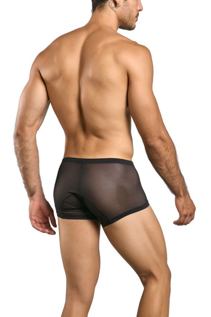 MaleBasics Men's Underwear MBL78 Lace Trunks Color Black Mesh
