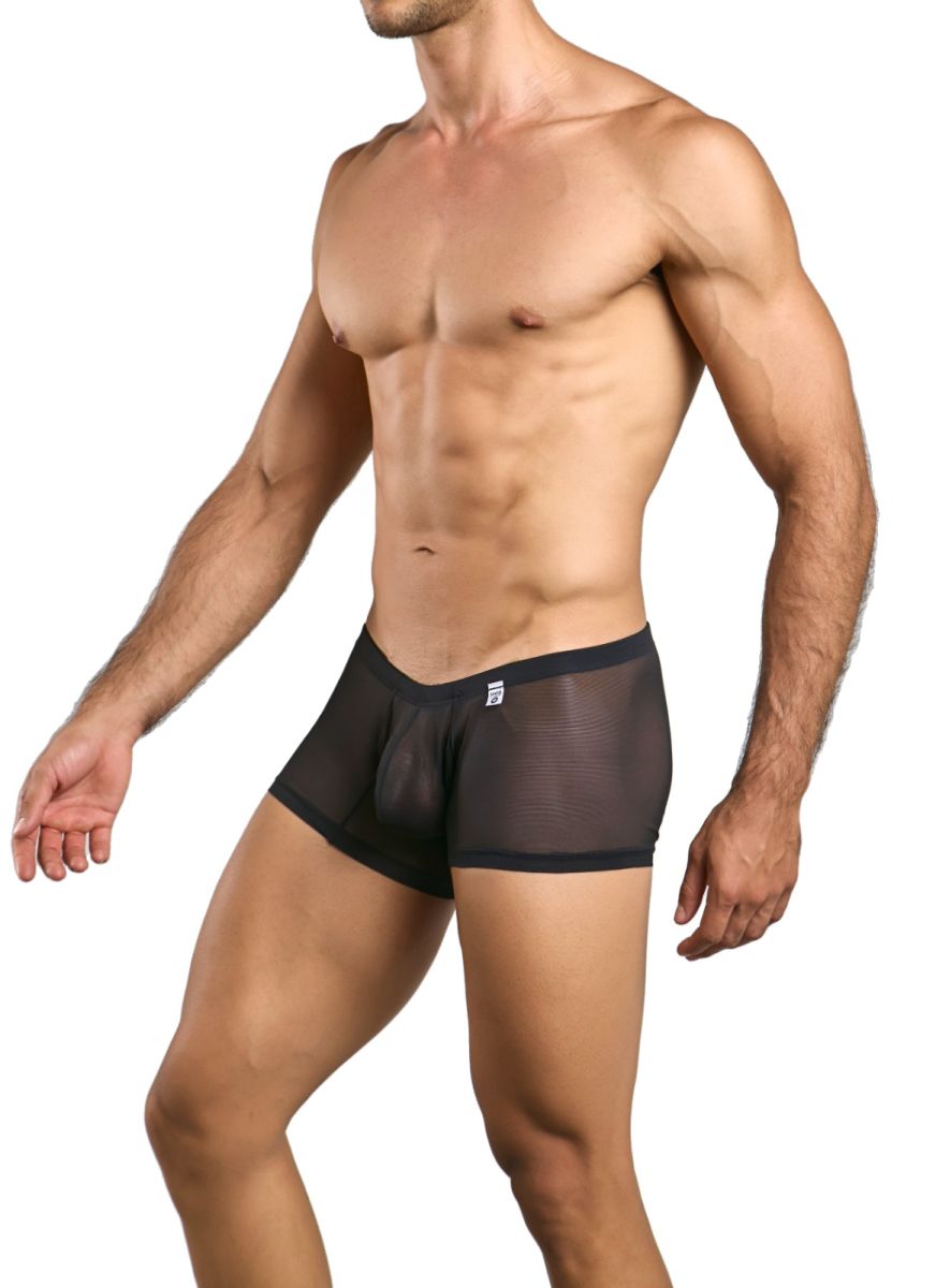 MaleBasics Men's Underwear MBL78 Lace Trunks Color Black Mesh