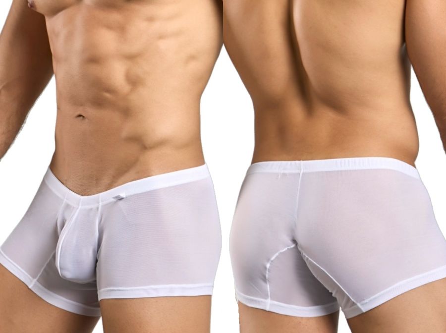 MaleBasics Men's Underwear MBL78 Lace Trunks Color White Mesh