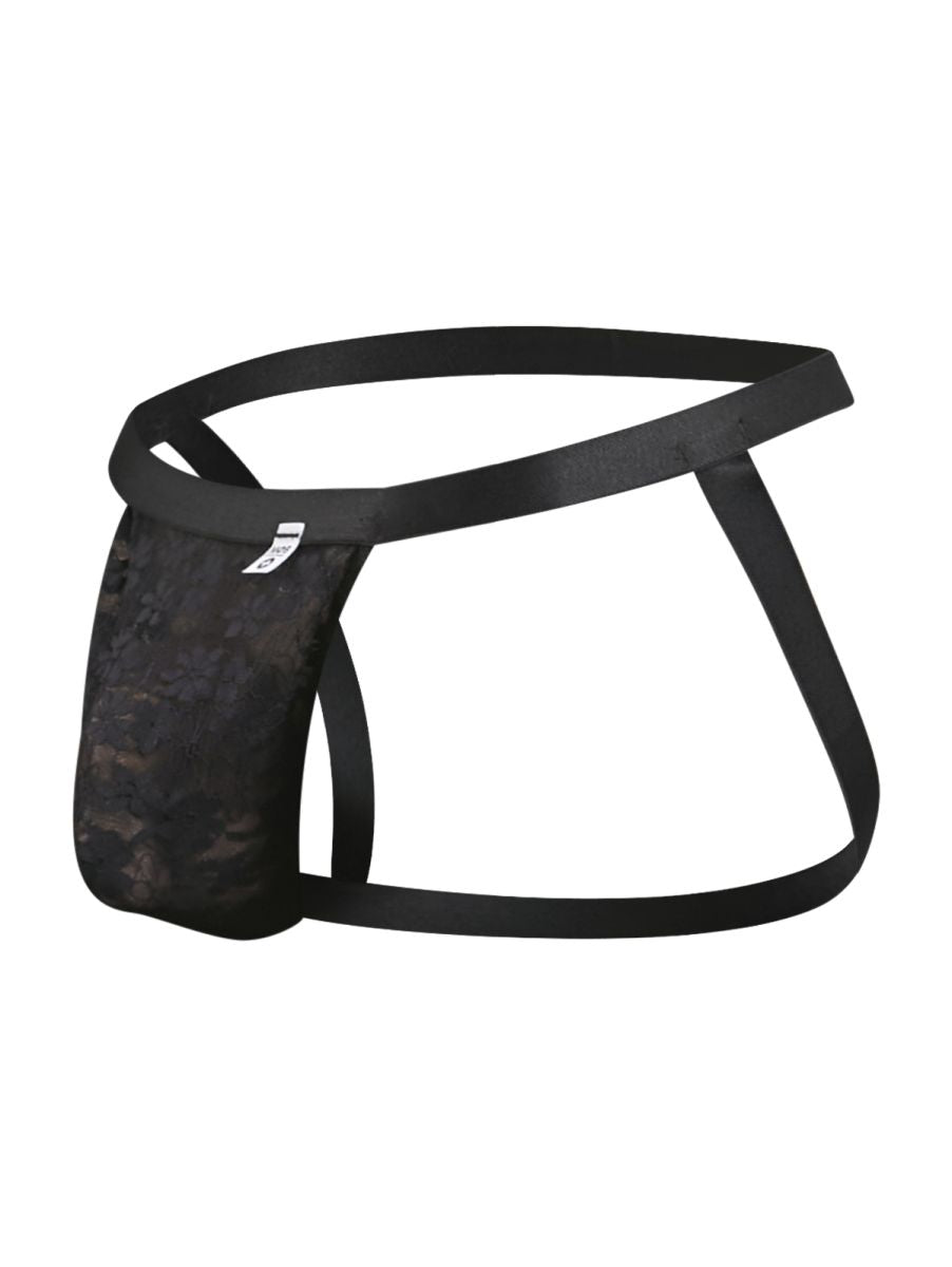 MaleBasics Men's Underwear MBL82 Sexy Jockstrap Color Black Lace