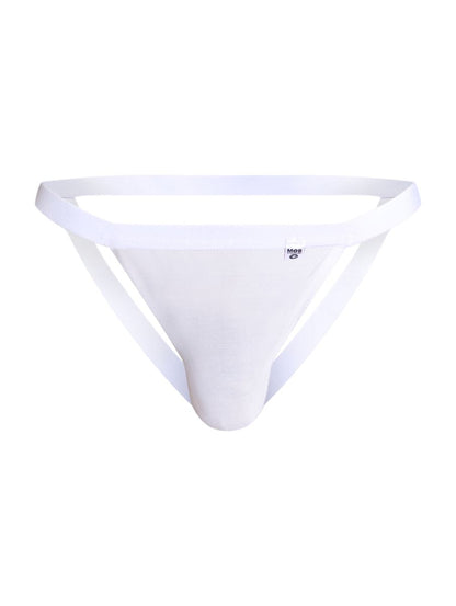 MaleBasics Men's Underwear MBL82 Sexy Jockstrap Color White Mesh