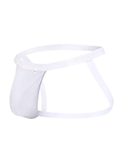 MaleBasics Men's Underwear MBL82 Sexy Jockstrap Color White Mesh
