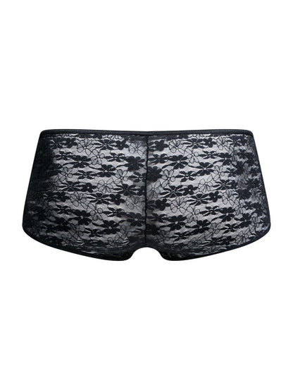 MaleBasics Men's Underwear MBL83 Loop Cheeky Trunks Color Black Lace