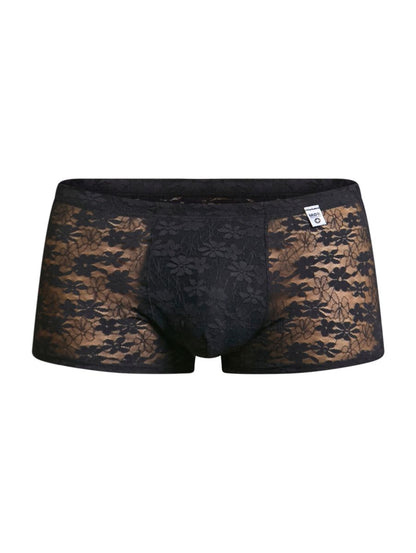 MaleBasics Men's Underwear MBL84 Classic Pouch Trunks Color Black Lace