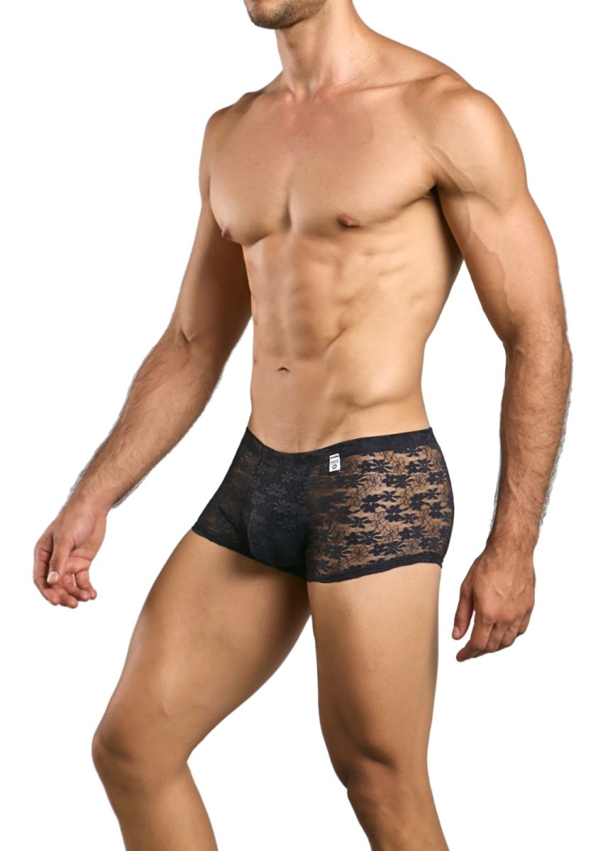 MaleBasics Men's Underwear MBL84 Classic Pouch Trunks Color Black Lace