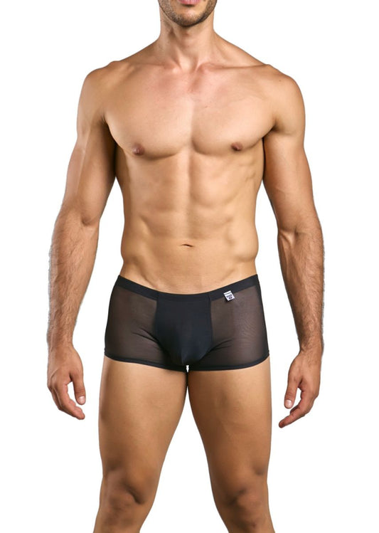 MaleBasics Men's Underwear MBL84 Classic Pouch Trunks Color Black Mesh