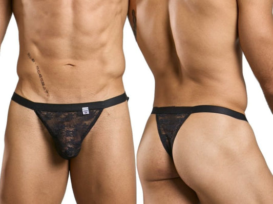 MaleBasics Men's Underwear MBL85 Y Sexy Thongs Color Black Lace