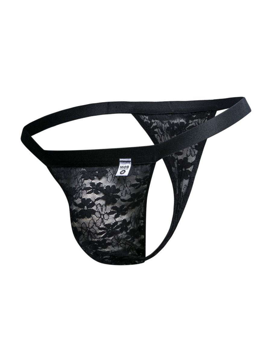 MaleBasics Men's Underwear MBL85 Y Sexy Thongs Color Black Lace