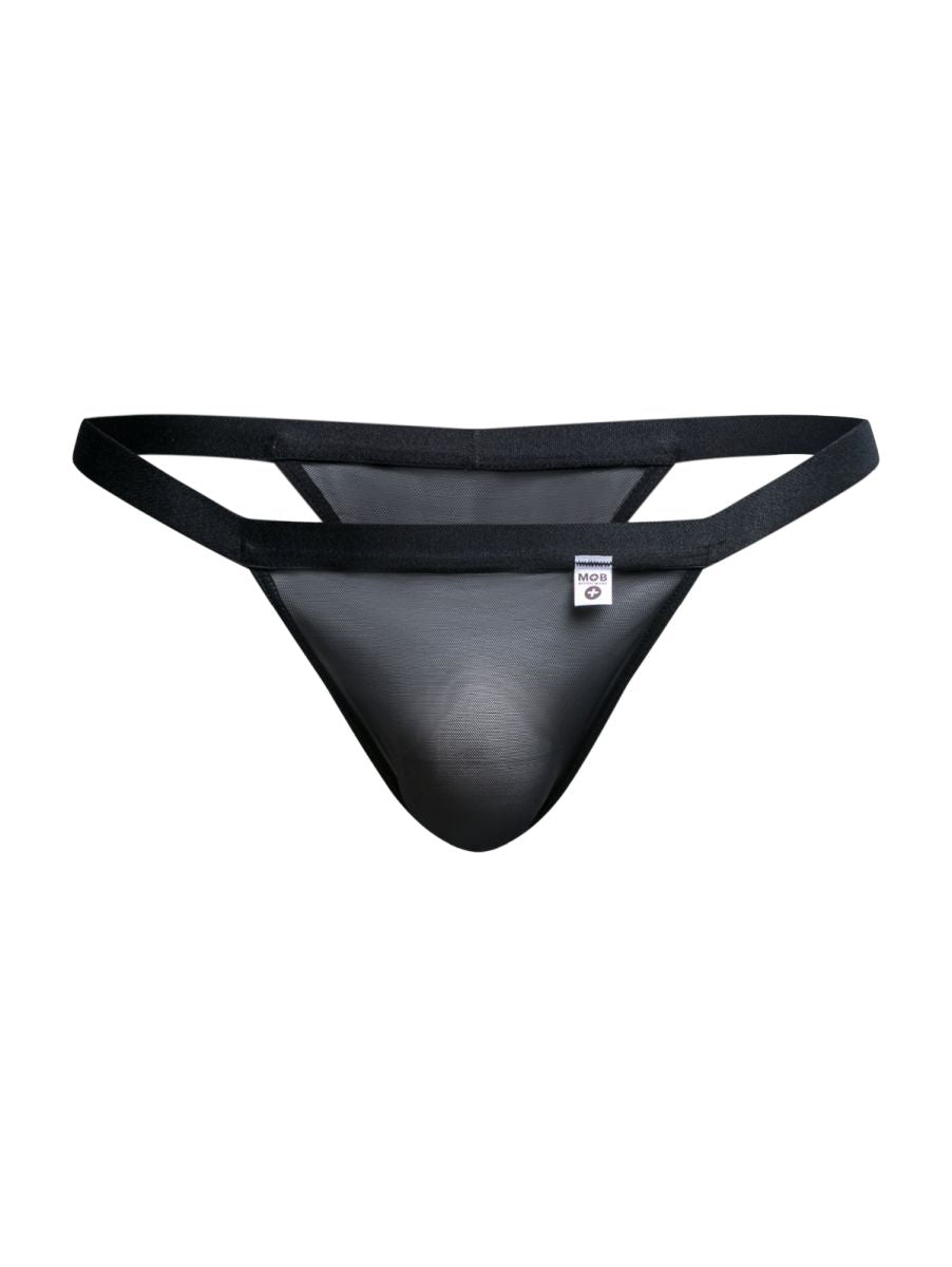 MaleBasics Men's Underwear MBL85 Y Sexy Thongs Color Black Mesh