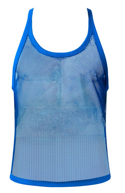 Male Power Men's Underwear 110-11C Fishnet 2 Tank Top Color Royal