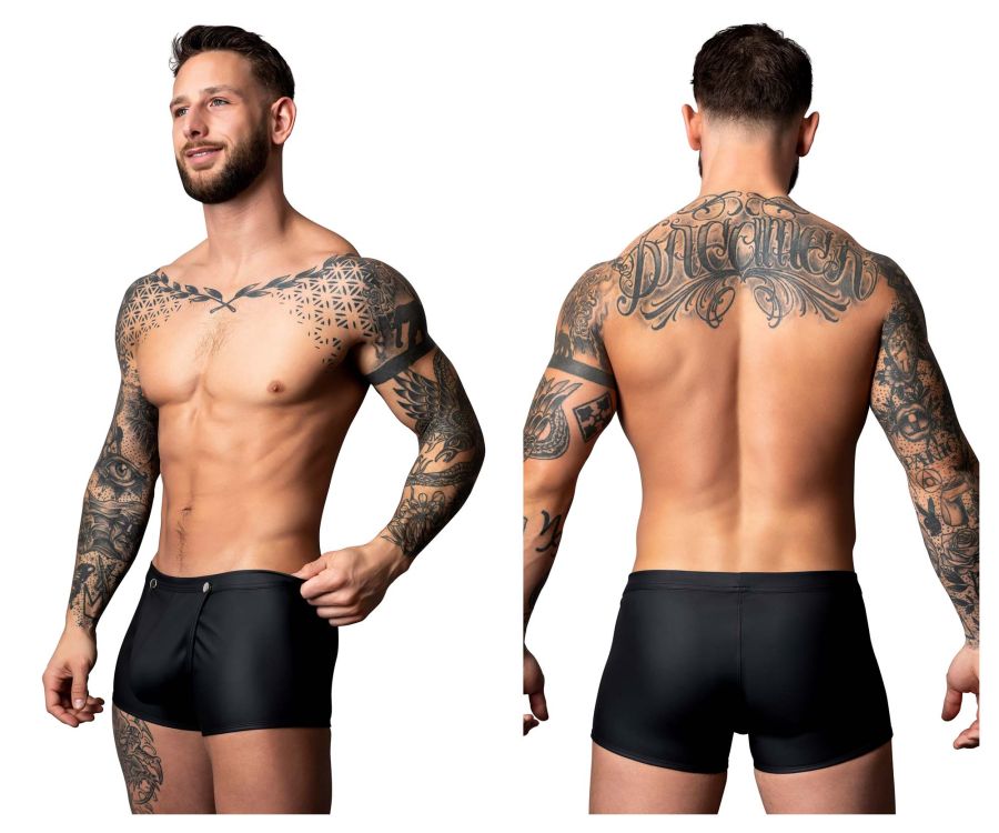 Male Power Men's Underwear 120-298 Oh Snap Snap Off Short Color Black