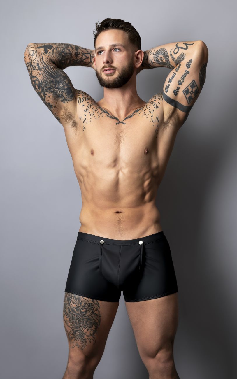 Male Power Men's Underwear 120-298 Oh Snap Snap Off Short Color Black