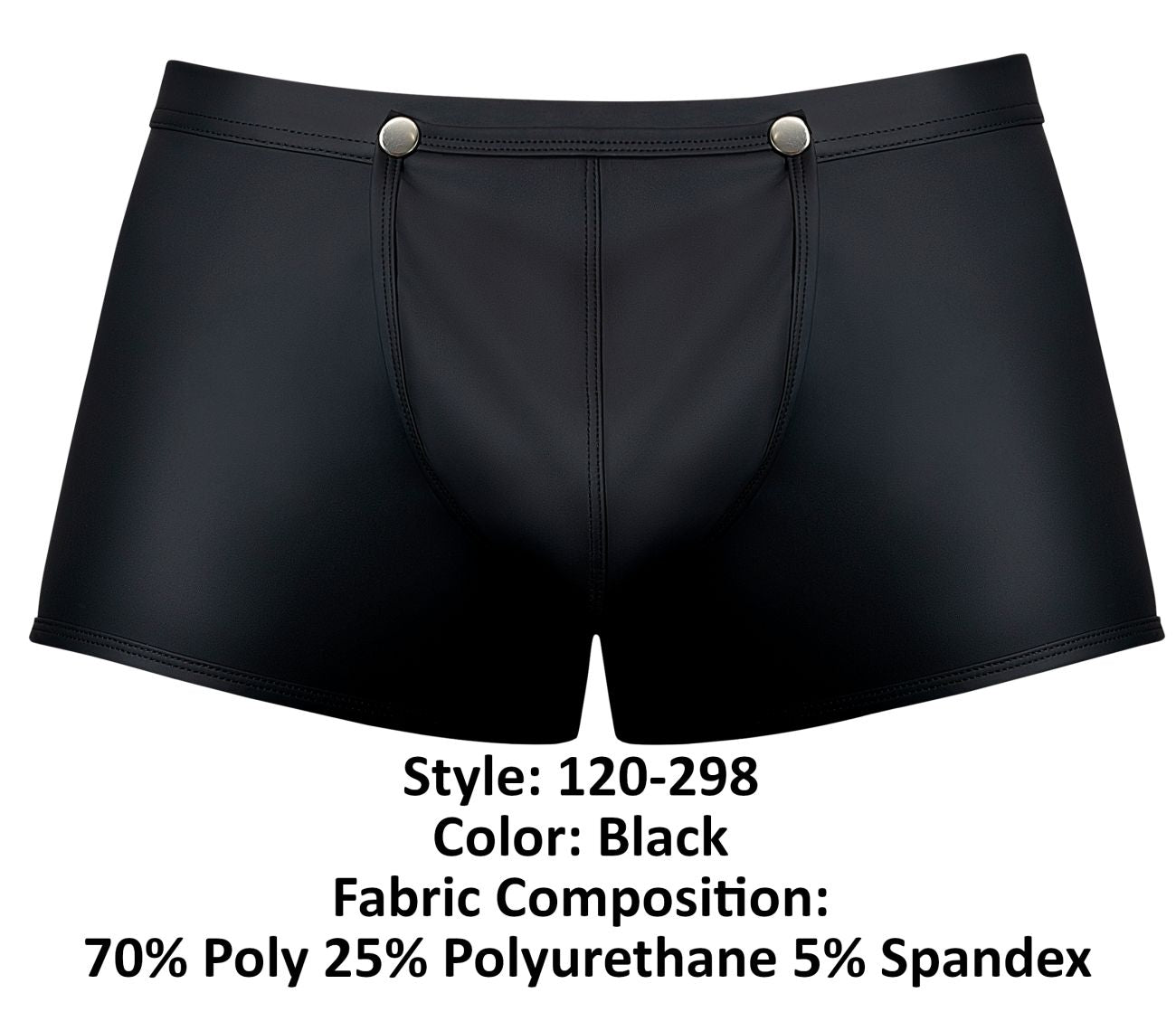 Male Power Men's Underwear 120-298 Oh Snap Snap Off Short Color Black
