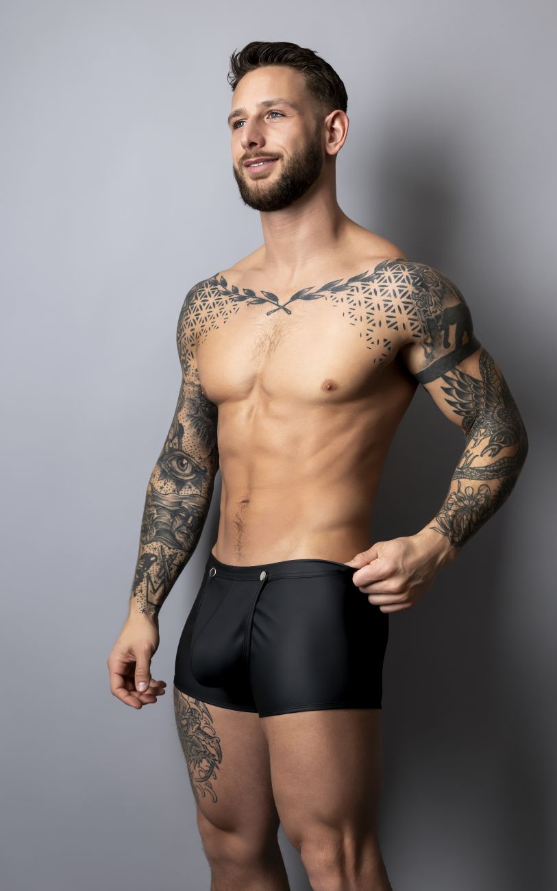 Male Power Men's Underwear 120-298 Oh Snap Snap Off Short Color Black