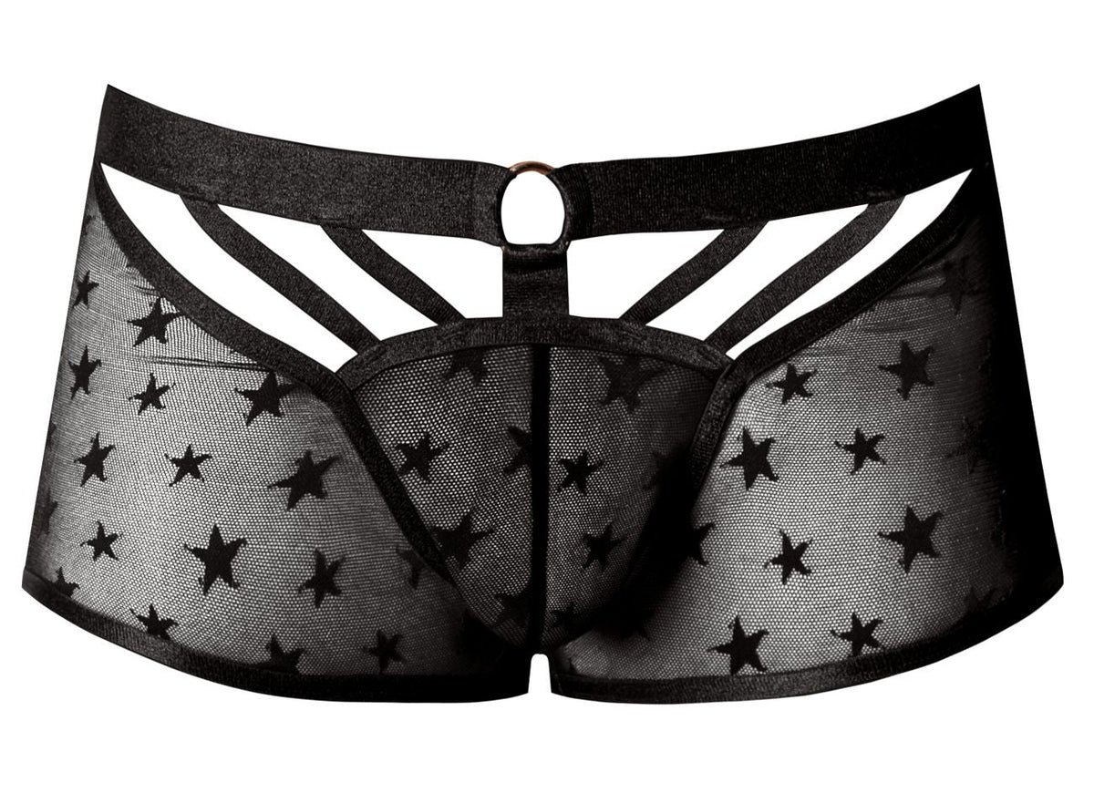 Male Power Men's Underwear 122-291 Love Star Short with Ring Color Black