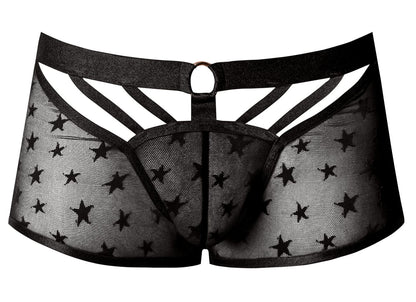Male Power Men's Underwear 122-291 Love Star Short with Ring Color Black