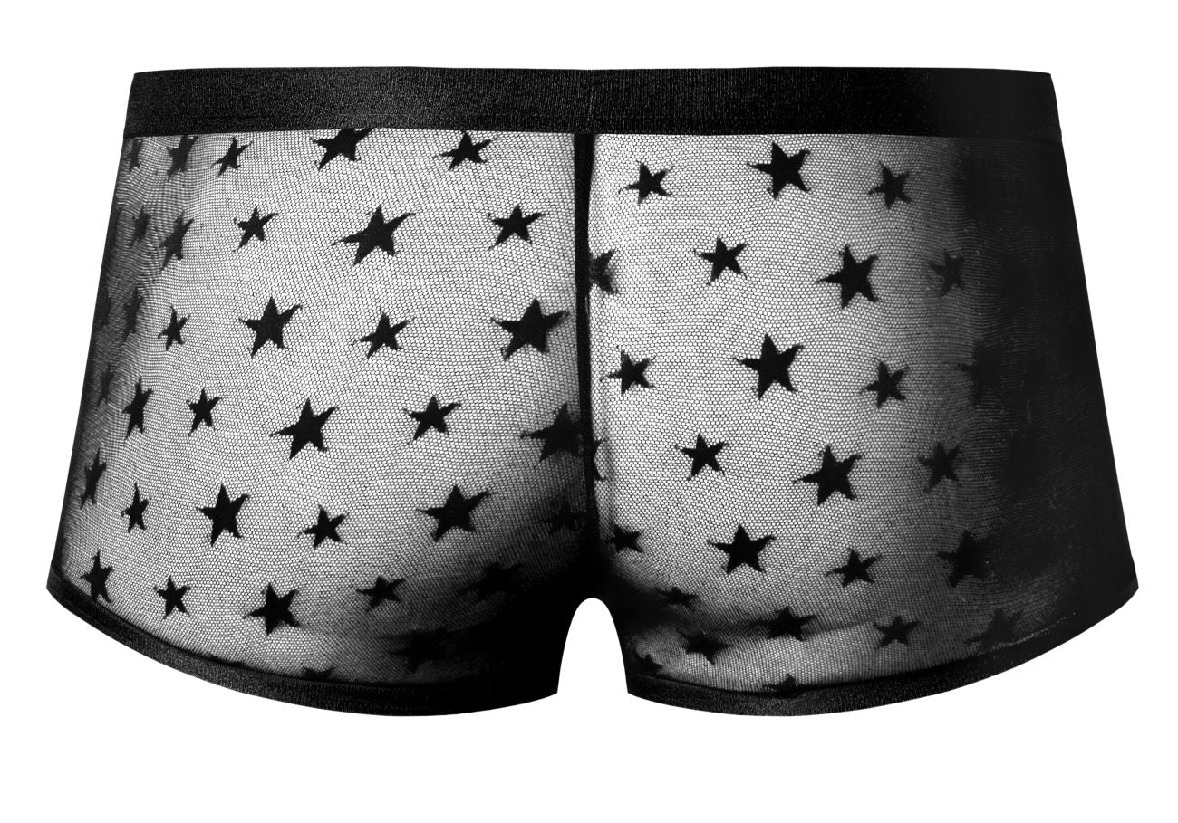 Male Power Men's Underwear 122-291 Love Star Short with Ring Color Black