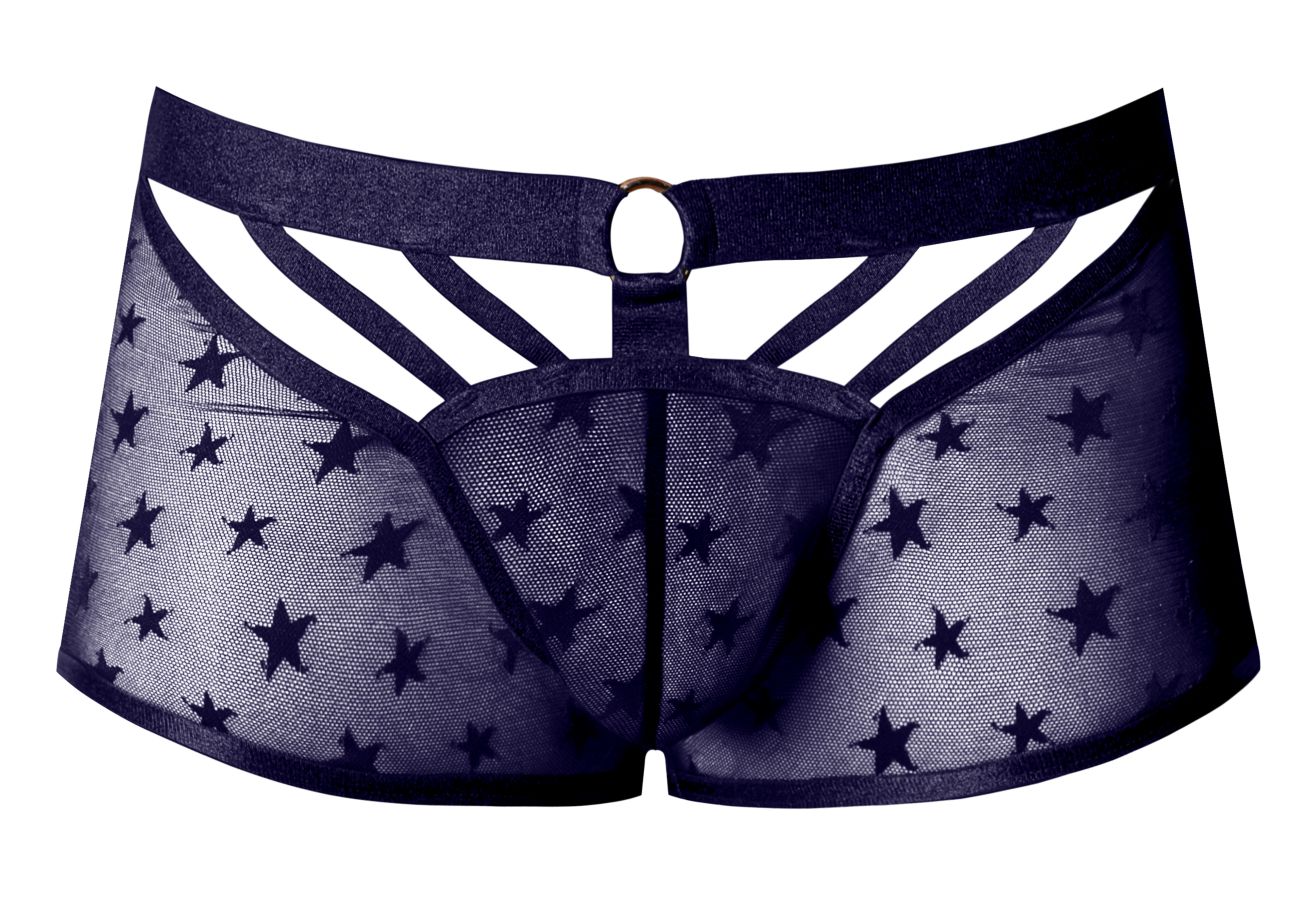 Male Power Men's Underwear 122-291 Love Star Short with Ring Color Purple