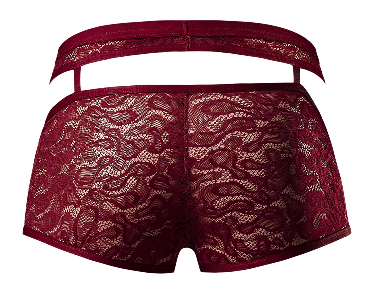 Male Power Men's Underwear 126-289 Lucifer Cut Out Short Color Burgundy